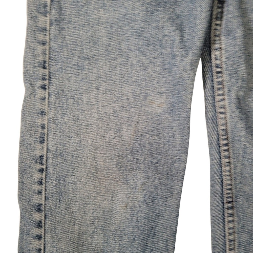Levis 505 Jeans Vintage 90s Made in USA 32x32 Light Wash Distressed Grunge Zip - Picture 7 of 13